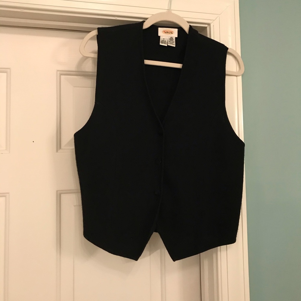 Talbots wool vest with velvet buttons size 8